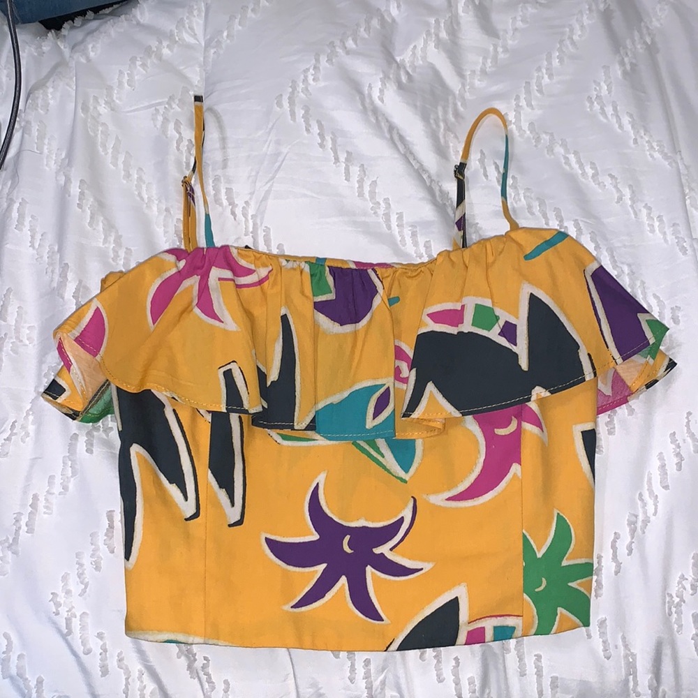 Zara Tropical Print Top
